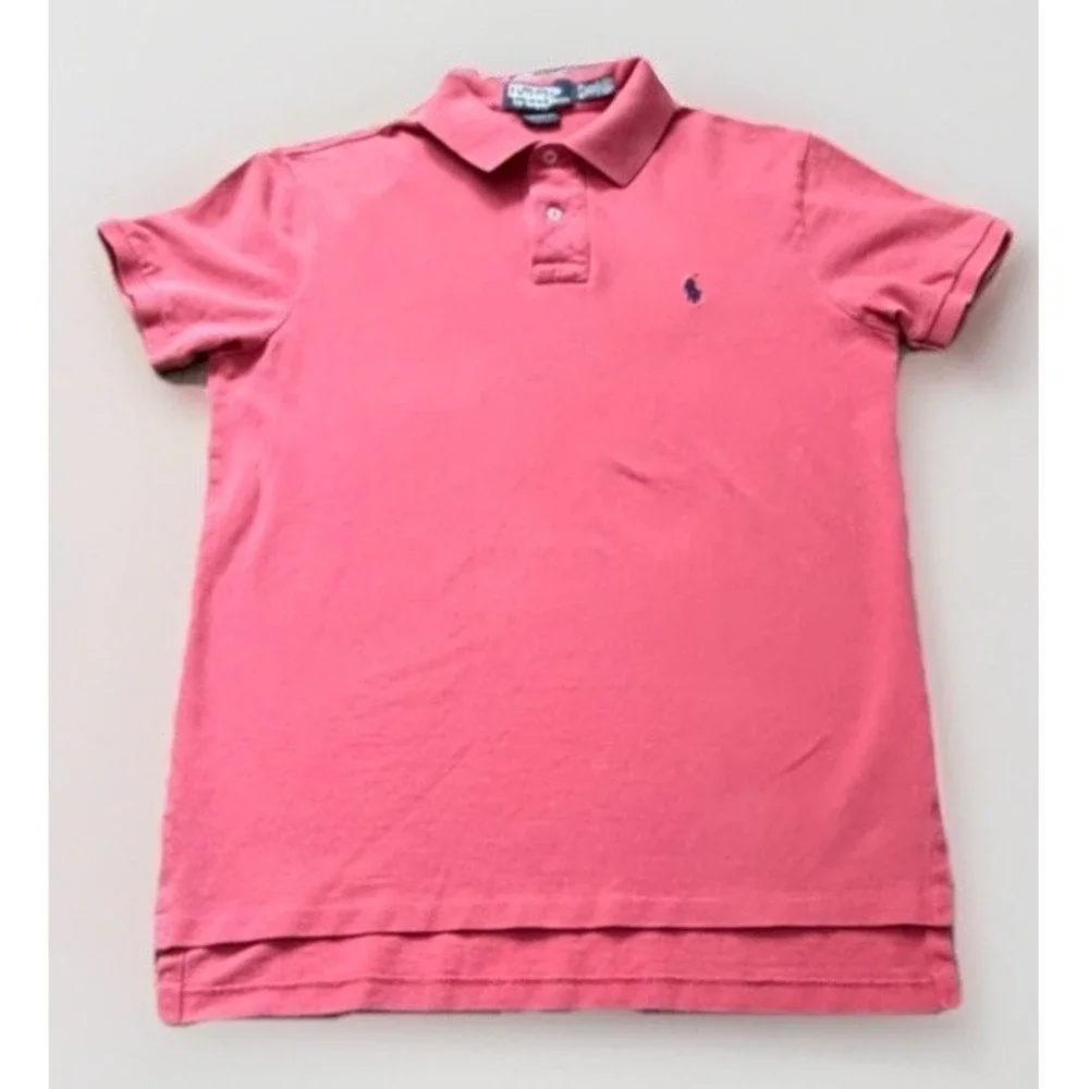 Polo Ralph Lauren Polo Shirt Red Mens Medium Cotton Short Sleeve